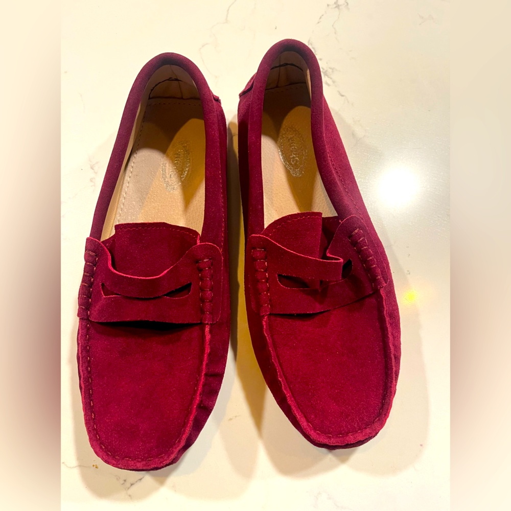 New Shenn Moccasin/loafer/flat suede shoes Size 10.5